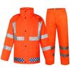 High-Visibility Raincoat & Pants Set for Traffic Safety & Rescue Duties