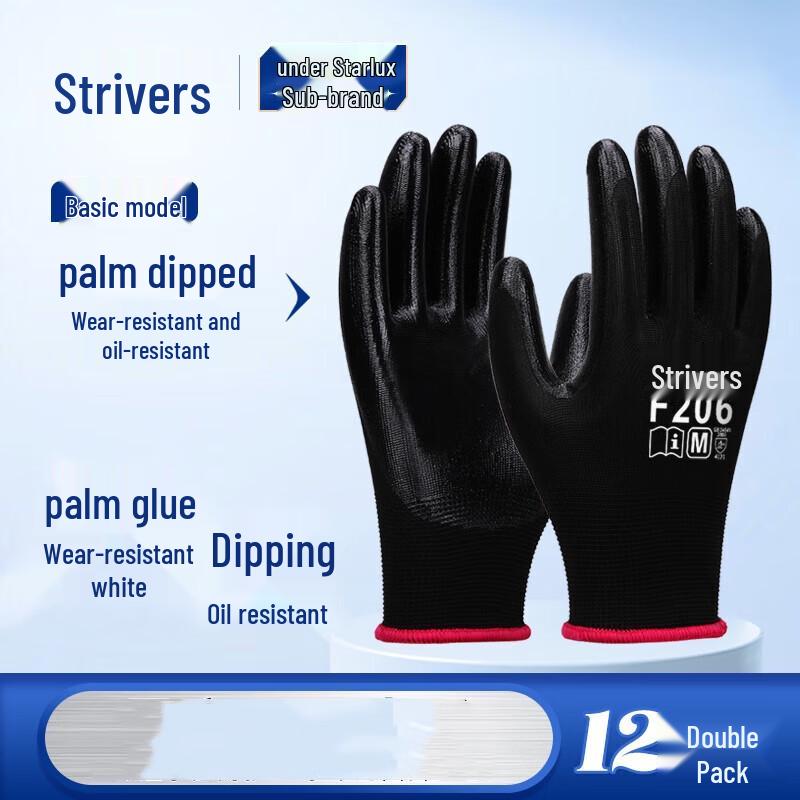 Nitrile Dipped Industrial Work Gloves Size 1