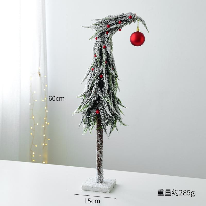 Christmas Decoration Mini 50cm Crooked Neck Christmas Tree Home Decoration Ornament Christmas Atmosphere Arrangement