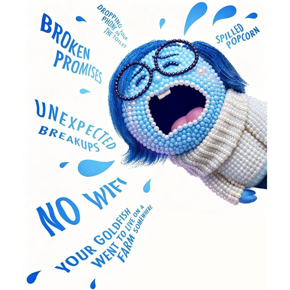 

Disney Pearl Painting Inside Out Pocoyo Art Kit Adult Beginner Home Wall Decor Special Shape 30x40