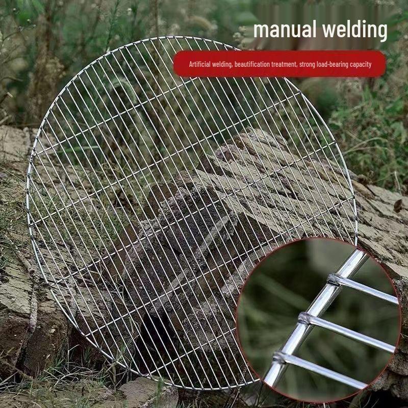 Round Thickened Stainless Steel BBQ Grill Net & Steamer Rack