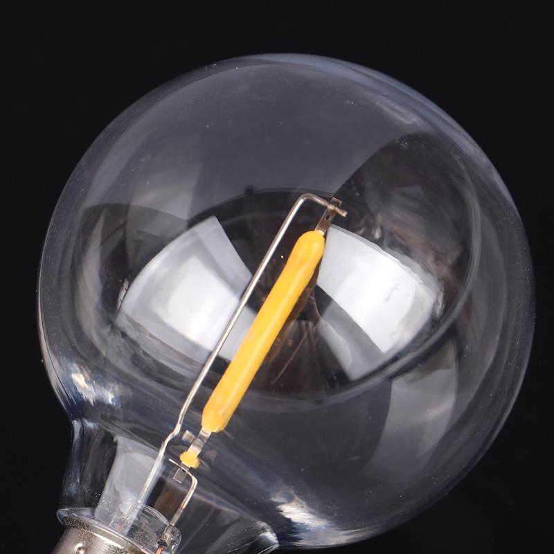 G40 Glühbirnen E12 3V 120V 220V 1W Glas-Globusbirnen Lichterkette Innen Außen Terrasse Heim Garten Deko Warmweiß