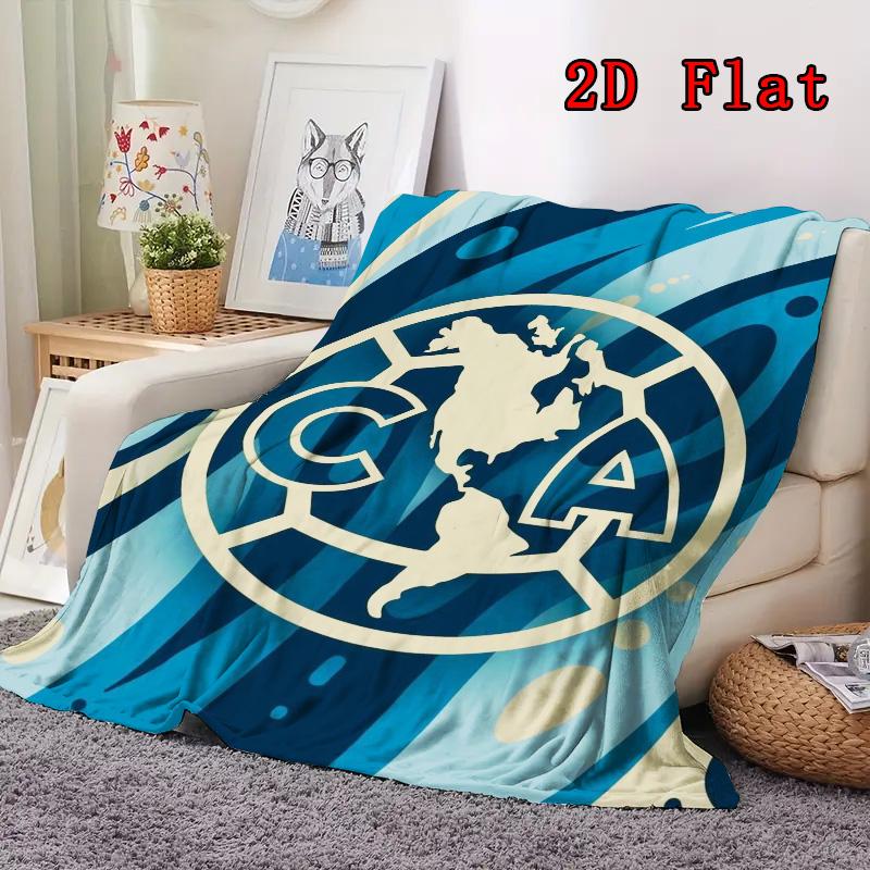 Club América logo 2D Flat Pattern Flannel Blanket High quality All Seasons Warmth and Comfort Perfect for Christmas Gifts.PMT0914443