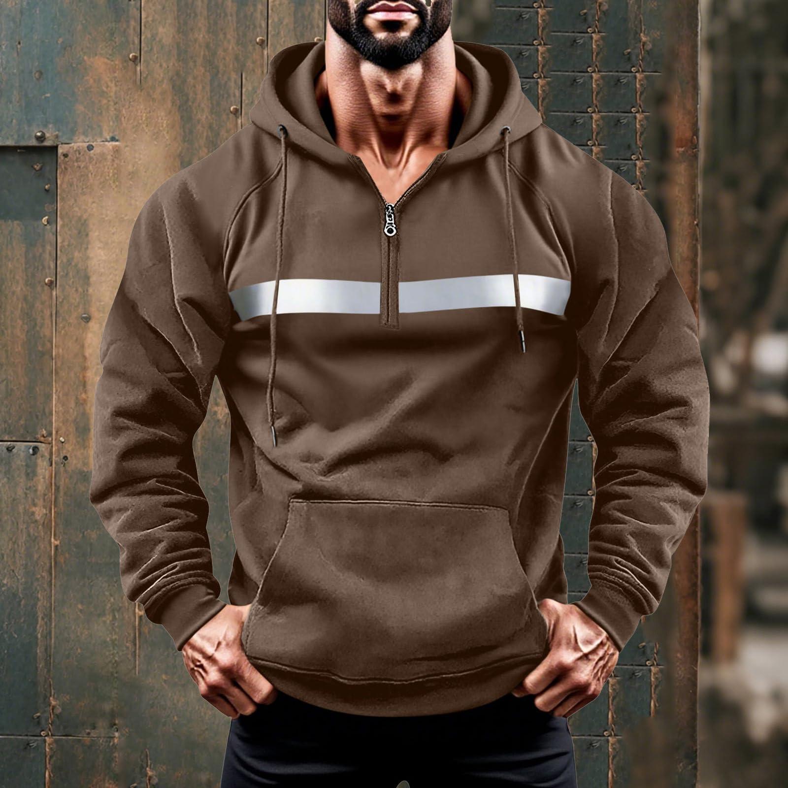 

Спортивный костюм с капюшоном, унисекс, одежда для бега, пуловер с длинными рукавами, толстовка с капюшоном XL коричневый