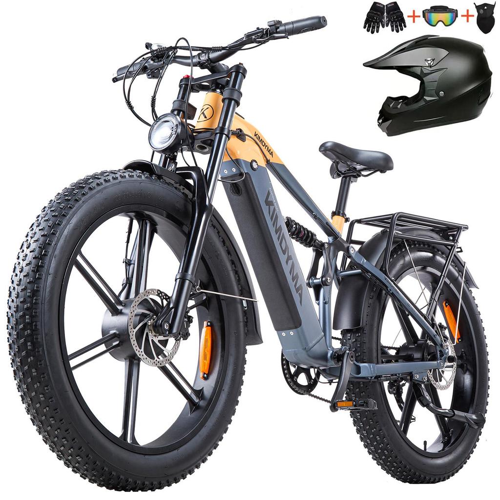 Elektrofahrrad KIMDYMA K03 26" Fat Tire LCD-Display 1000Wx2 Motor Vollgefedertes Elektrofahrrad 7 Gänge 48V 20AH Doppelte Bremsen