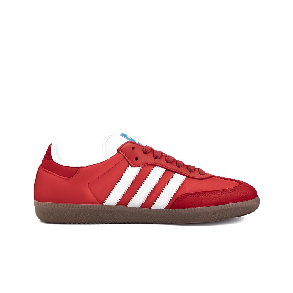 Adidas Originals SAMBA OG Slip Resistant Abrasion Resistant Low top Skateboard Shoes Unisex Red B75806(Team354-)