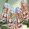 1PC Christmas Gingerbread House Print 750ml Color Plastic Sports Water Bottle Leakproof Flip Straw Lid Suitable for Sports Office Home Use