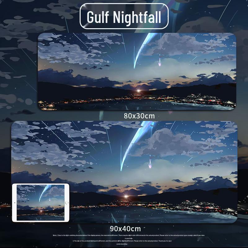 Custom Extra Large Gaming Mouse Pad - Moving Night Sky Design for Esports