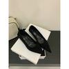 Single Shoes Women's 2025 New Spring and Autumn Versatile Commute 5cm Shallow Mouth Small Heels French Pointed Stiletto, High Heels
