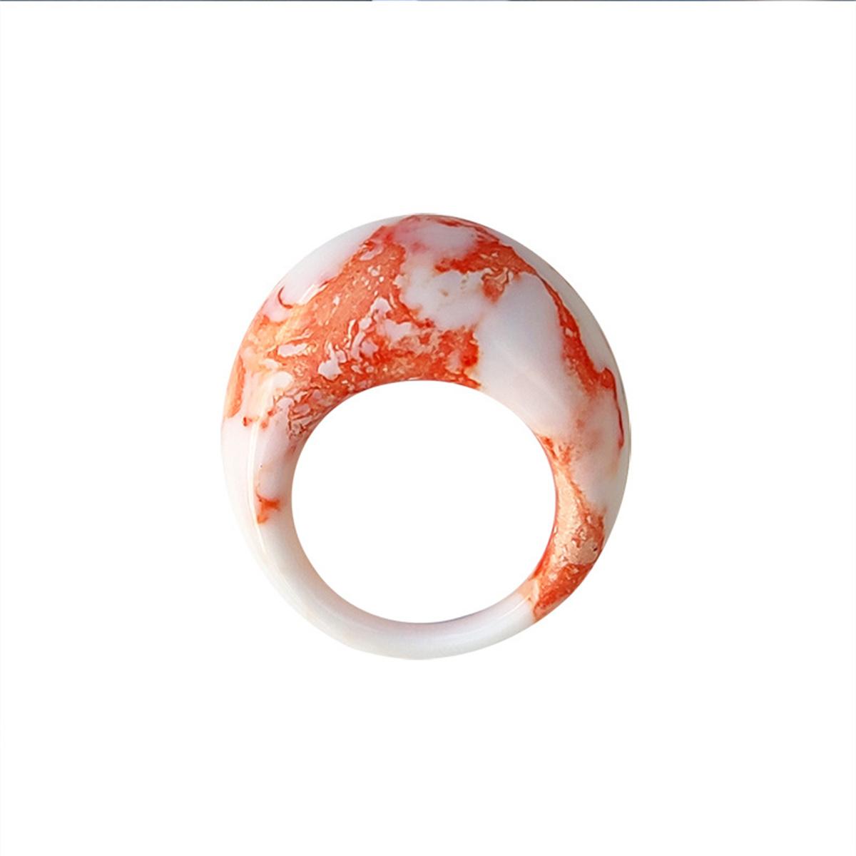 Cool Trendy Resin Fashion Punk Big Rings for Women Design Acrylic Irregular Colorful Vintage Finger Ring for Girls Party Jewelry 7