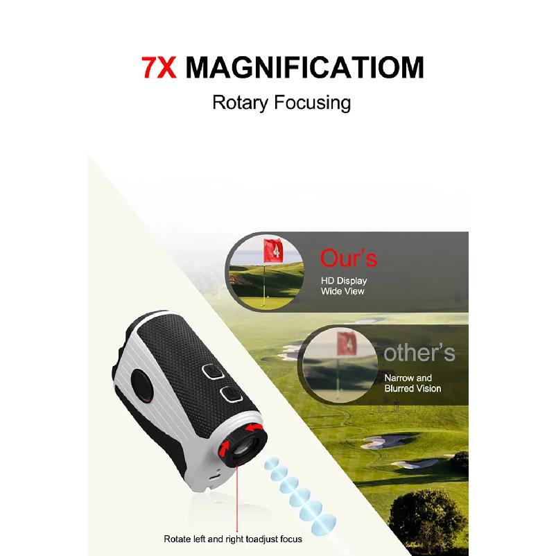 1000m Outdoor High-Precision Electronic Rangefinder Golf Rangefinder 7X HD Optica Lens Telescope Measuring Instrument
