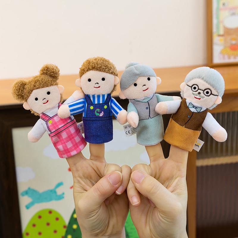 Family Finger Puppet Set for Parent-Child Play - Early Education & Kindergarten Teaching Aids