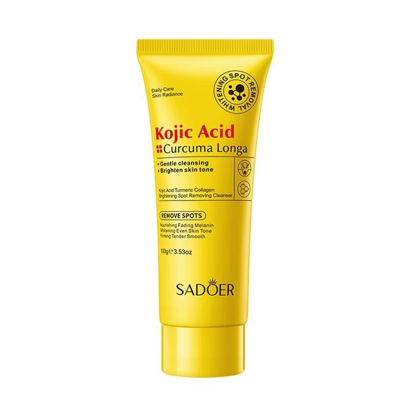 Kojic Acid Turmeric Collagen Facial Cleanser Brightening Cleansing Foam Hydrating Face Wash Skin Care 100g 100g