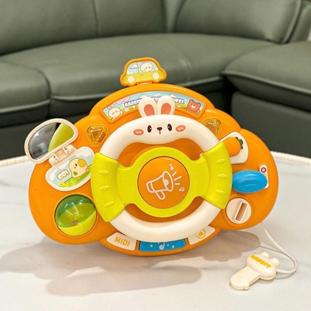 Multi Functional Simulation Steering Wheel Toys Electric Copilot Steering Wheel Toy  Infant