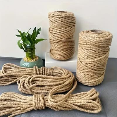 Rolo de Corda de Juta Natural Vintage Fio para Costura Artesanato de Natal Cordão de Juta Linha Casamento Feito à Mão DIY Decoração de Laços de Fita para Festas