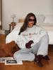 Plus Velvet Oversized Round Neck Sweatshirt - Versatile Spring/Autumn Top for Ladies