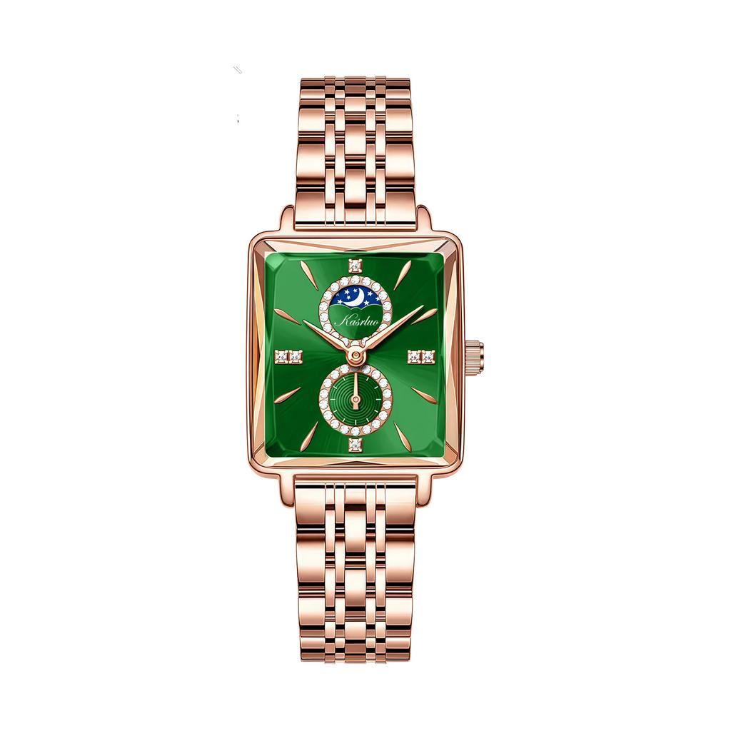 Kleine quadratische Uhr Damen Uhr Nische Leichter Luxus Quadratisch Wasserdicht Mode Vielseitiger Wind Fortschrittliches Gefühl Quarz Uhr