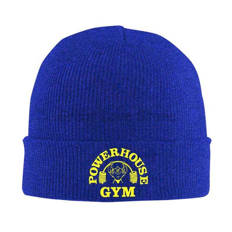 Powerhouse Gym Print Bonnet Hats Men Women Trendy Knitted Hat Outdoor Sports Skullies Beanies Autumn Winter Head Wrap Cap Gift