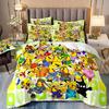 Anime Colored Comforter Cover Girl's Bedding Sets,Cartoon Print Quilt Cover 2 or 3 Pcs, Soft Twin Duvet Cover Set and Pillowcase