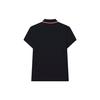 FILA Solid Color Sports Casual Short Sleeve Polo Shirt Women tops Legendary-Blue F11W221104FNV
