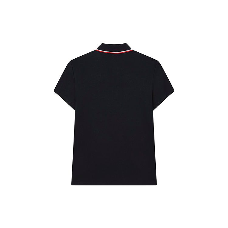 FILA Solid Color Sports Casual Short Sleeve Polo Shirt Women tops Legendary-Blue F11W221104FNV