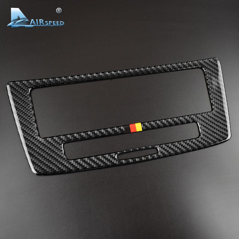 Airspeed Carbon Fiber Car Interior Center Console CD AC Panel Cover Trim Stickers For Mercedes Benz GLE 2015-2018 Accessories