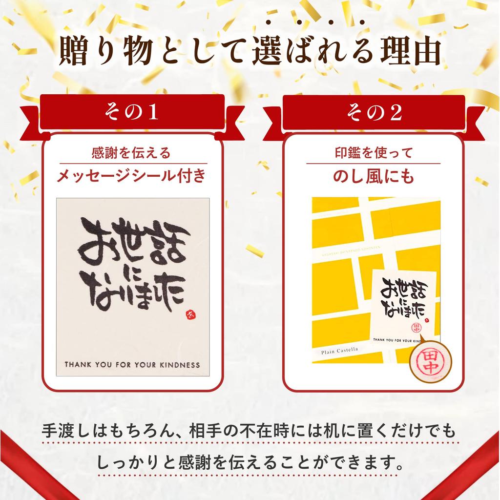 Nagasaki Shinsendo Retirement Sweets Individually Wrapped Small Gift Thank You for Your Help Castella Plain 10 Pieces Transfer Thank You Carrying Bag