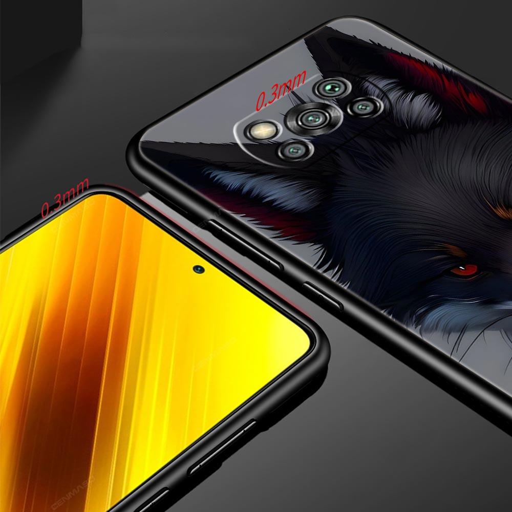 Red Fox Phone Case for Xiaomi Poco F7 F6 F5 F4 F3 X6 X5 X4 X3 NFC F7 Ultra M4 C51 C55 GT 5G Soft TPU Cover Fundas Capa Coque Bag