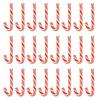 50Pcs Red And White Handmade Christmas Candy Cane Kawaii Miniature Food Home Decor