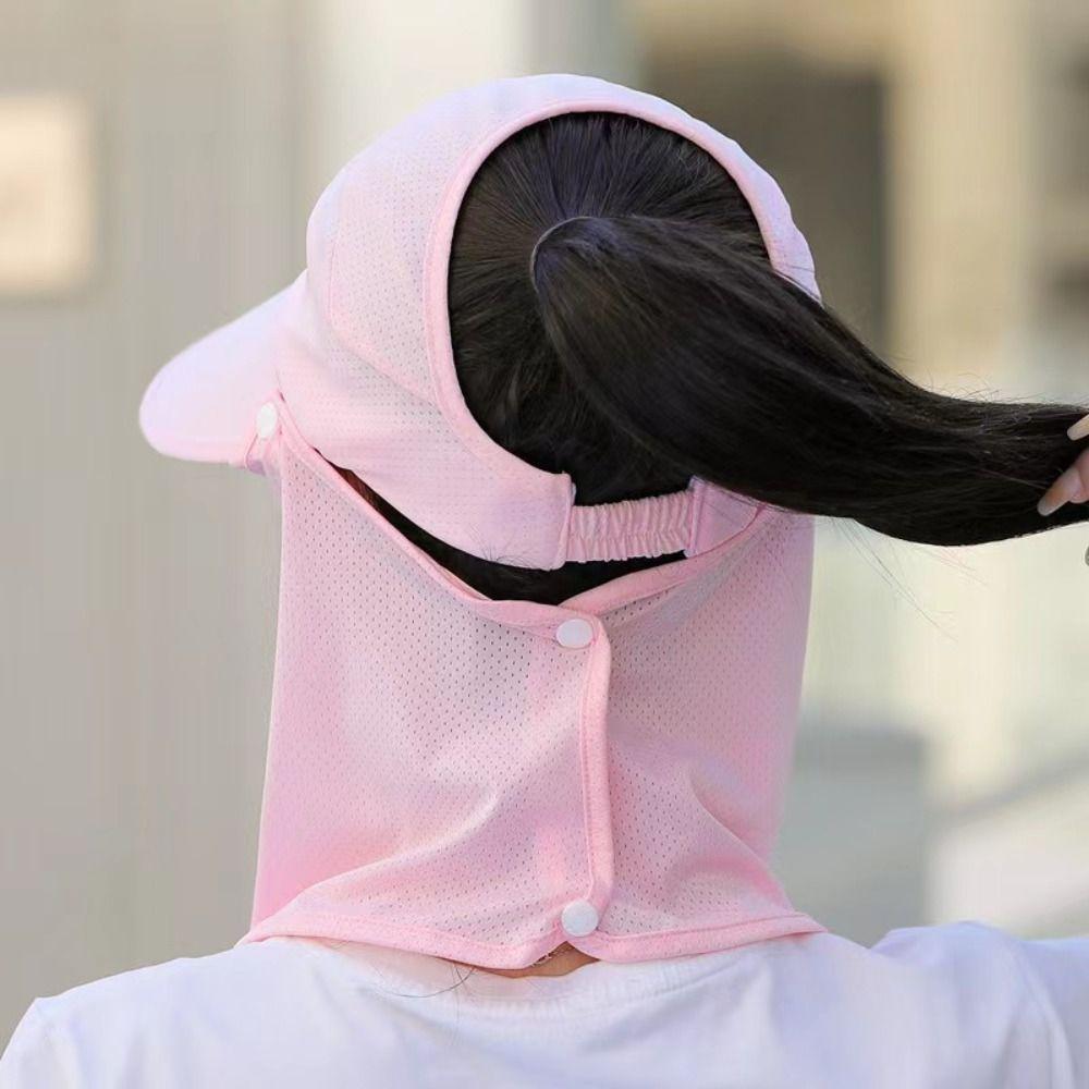 Foldable Women Sunscreen Hat Anti UV Outdoor Cycling Hat Summer Beach Sun Hat