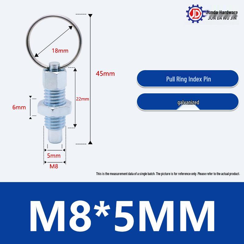 Pull Ring Knob Spring Positioning Lock Pin M6-M16, Self-Locking Set Screw