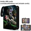 400pcs/900pcs Card Album Book Folder 4/9 Card Slots Collections Zipper Double Pocket Zipper Card Binder Holder