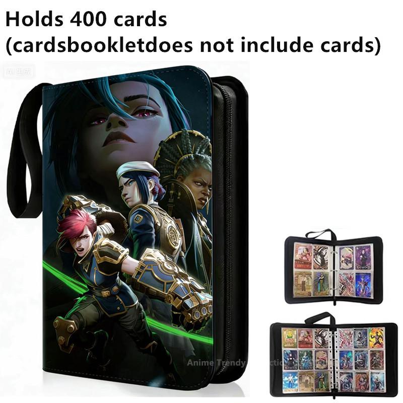 400pcs/900pcs Card Album Book Folder 4/9 Card Slots Collections Zipper Double Pocket Zipper Card Binder Holder