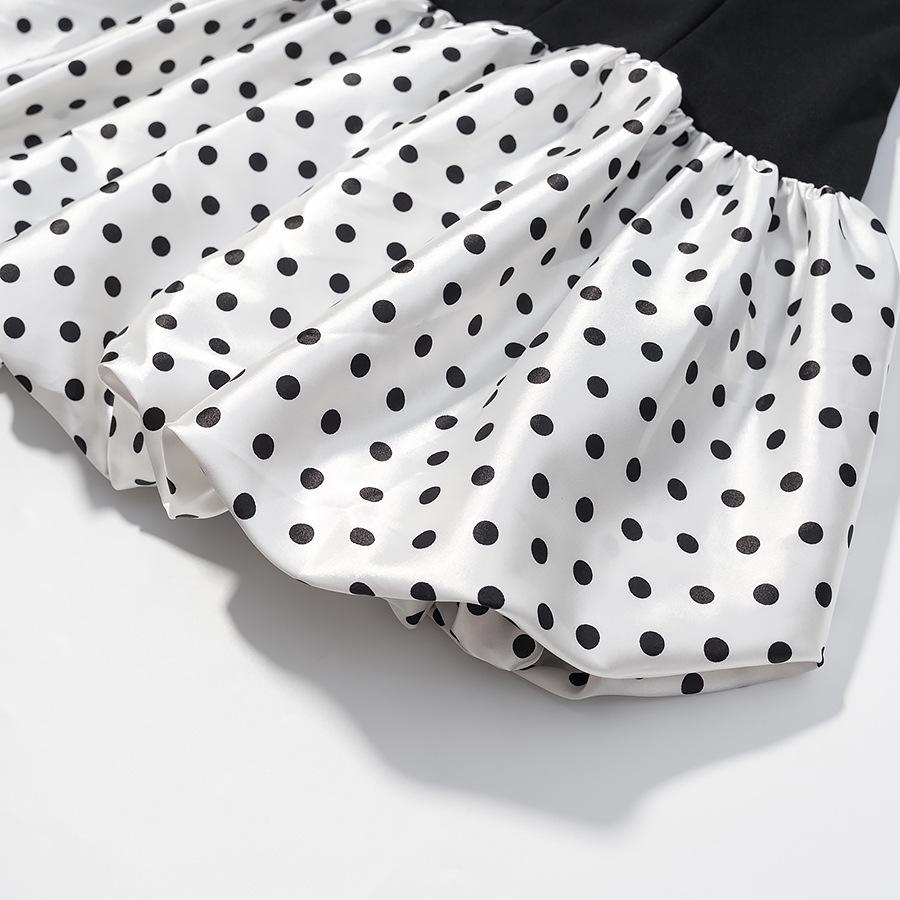 In Stock: Polka Dot Deep V Slim-fit Camisole Dress - Sexy & Fashionable European/American Style 2025