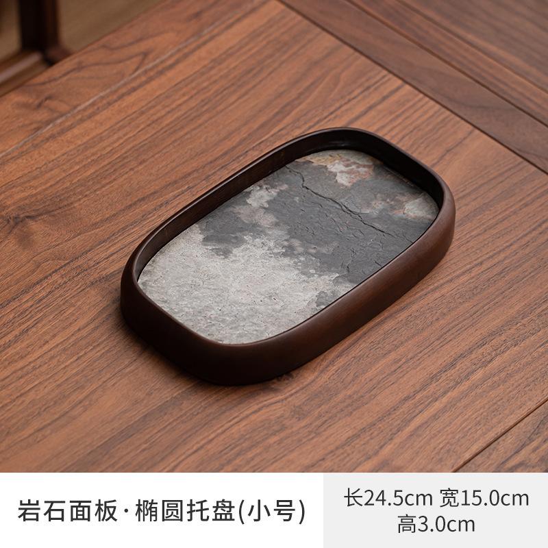 

Овальный поднос из каменной плиты, поднос для чая в античном стиле, поднос для десертов и конфет, подставка для хранения кофе, подставка для чайника, посуда для сервировки, чайный сервиз, ремесло