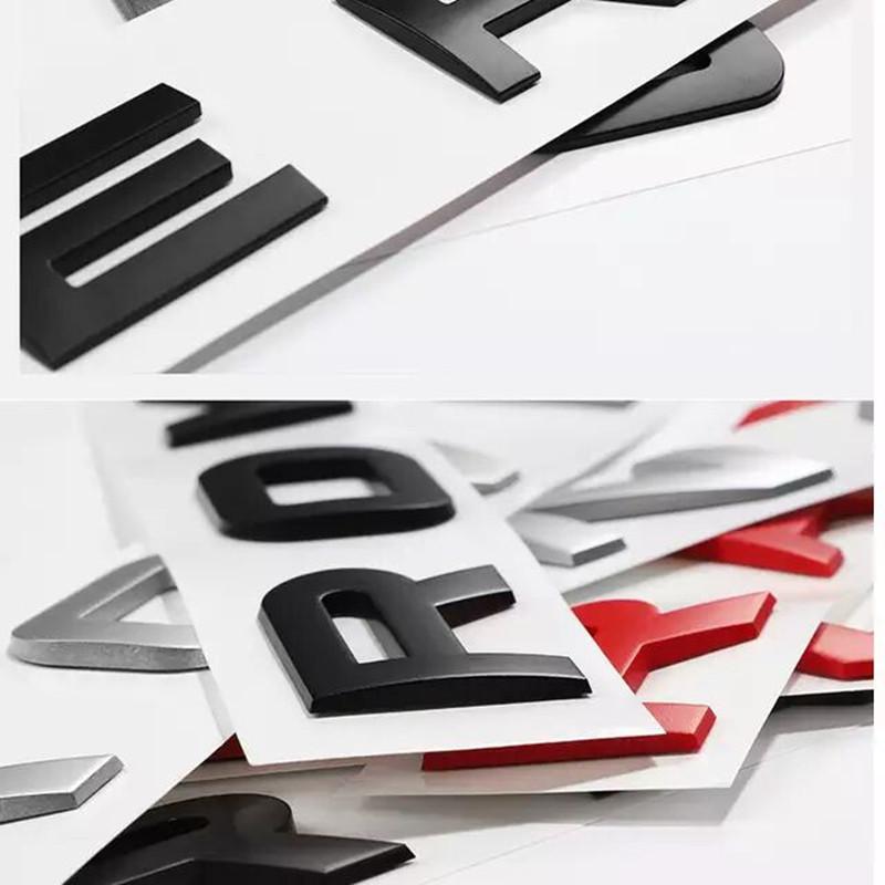 10pcs ABS Chrome Car Styling Trunk Logo Letters Emblem Badge Sticker Cover