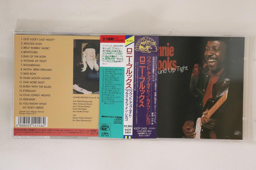 CD LONNIE BROOKS - Wound Up Tight Plus Live From Chica KICP2401 ALLIGATOR 1993 Japonsko Obi Blues Použité