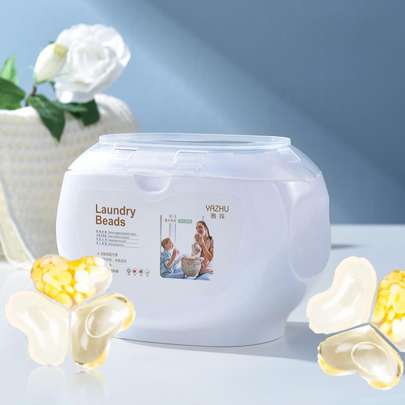 Tvättpärlor för sterilisering, kvalsterborttagning, långvarig doftretention, starkt fläckborttagning och smidigt tvättmedel