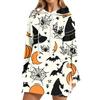 Women's Fashion Casual Long Sleeve Hoodie with Halloween Print for Fall