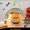 Pumpkin Lantern Trick-or-Treat Candy Bag for Kids - Halloween Handheld Decoration and Small Gift Prop