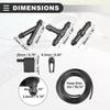 Motoforti Windshield Wiper Washer Nozzle Spray Jet, for Mercedes-Benz Sprinter 3500 2010-2022, Plastic, with 2m Windshield Washer Hose, No.2E1955985,