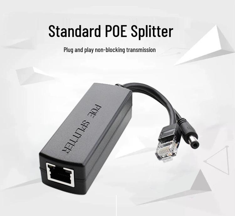 Rainproof POE Splitter 48V to 12V/15V/24V, 2A Gigabit Ethernet for Outdoor Network Monitoring