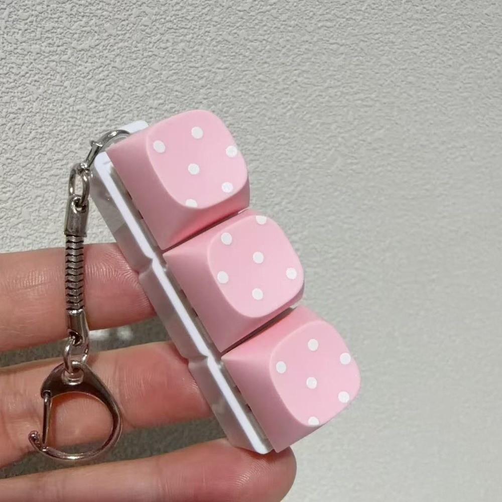 Button Keycap Fidget Keychain 3/4/6/9 Keys Bag Pendants New Finger Keyboard Toy  for Adult Kid