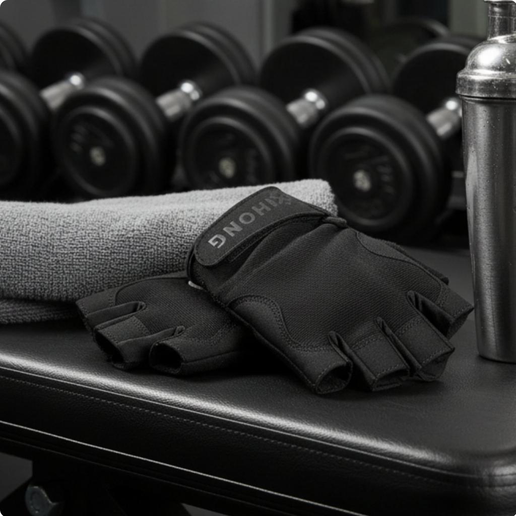 Padded Weightlifting Gloves Wear Resistant Half Finger Gym Gloves Fitness Gear Breathable Easy To Remove for Weightlifters