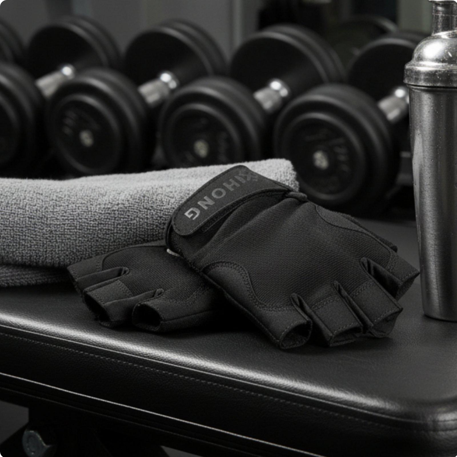 

Padded Weightlifting Gloves Wear Resistant Half Finger Gym Gloves Fitness Gear Breathable Easy To Remove for Weightlifters