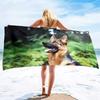Wildlife Animals Beach Towel,Oversized Microfiber Pool Shower Bath Swimming Towel,Soft Thin Quick Dry Sand Free Towel Gift Decor