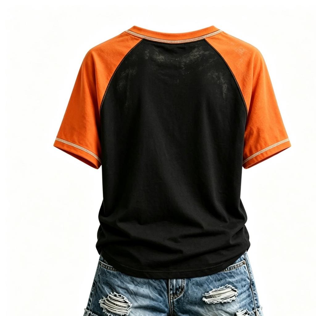 Women's V-Neck Short Sleeve T-Shirt with Halloween Print and Raglan Sleeve, Casual Fit