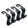 4Pcs Car Headrest Hooks Hanger for Bags Seat Back Organizer Holder Clips Auto Fastener Hooks Car Storage Interior Accessories