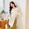 Mokaana Women's Fall Flare Sleeve Split Hem Knit Sweater MKNJD4045