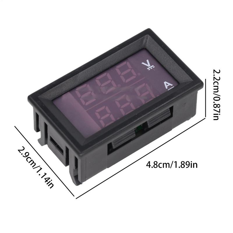 High Quality DC 100V 10A 100A Voltmeter Ammeter Blue + Red LED Amp Meter Ampere Voltage Double Digital Display Voltmeter